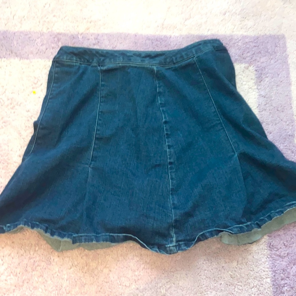 Denim Pleated Skirt